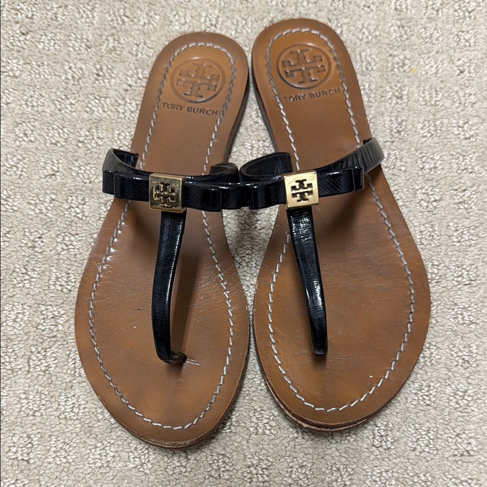 Tory Burch Black Bow Women's Sandals